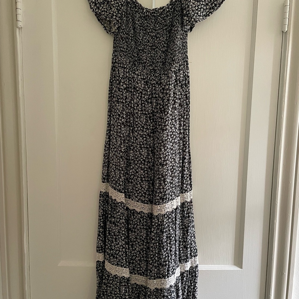 Floral Black Maxi Dress